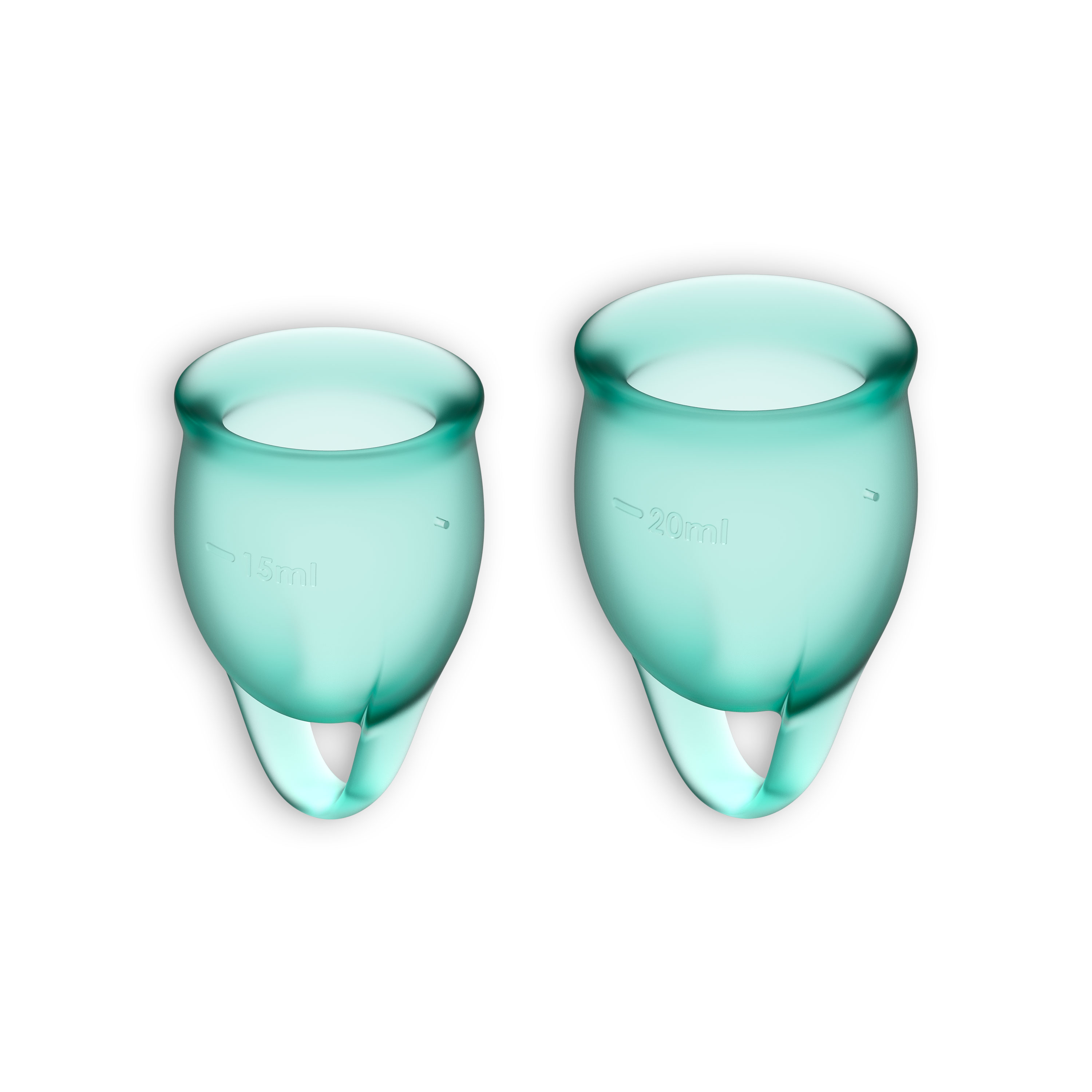 FEEL CONFIDENT 2 MENSTRUAL CUPS SET SATISFYER DARK GREEN