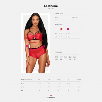 OBSESSIVE LEATHERIA SET RED