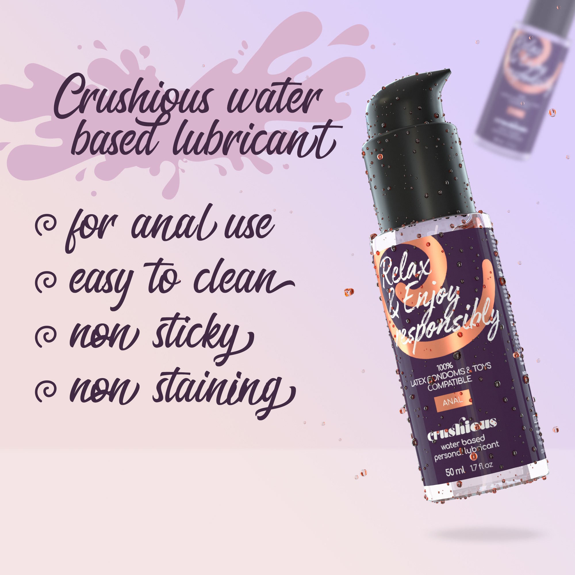 LUBRICANTE PARA USO ANAL 50 ML CRUSHIOUS