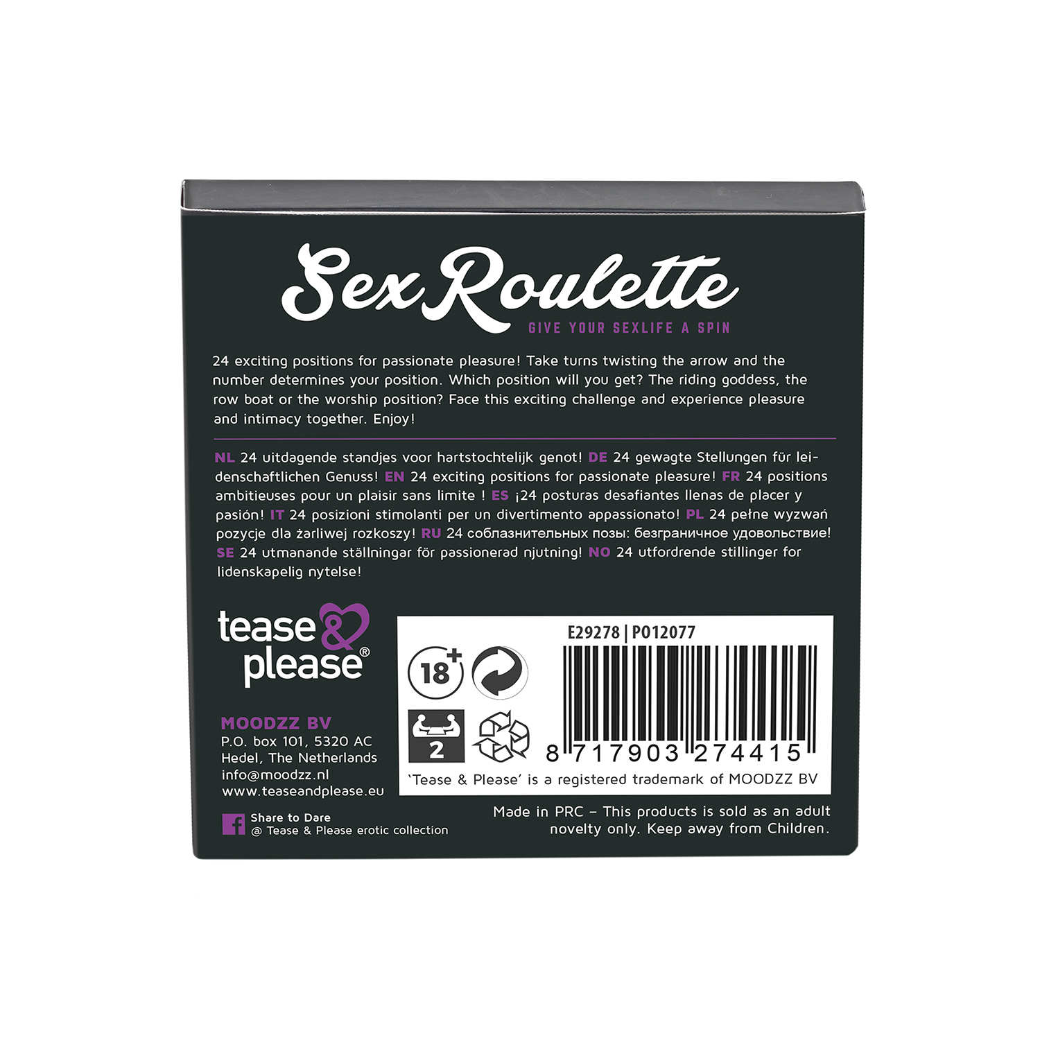 GIOCO SEX ROULETTE KAMASUTRA NL-DE-EN-FR-ES-IT-PL-RU-SE-NO