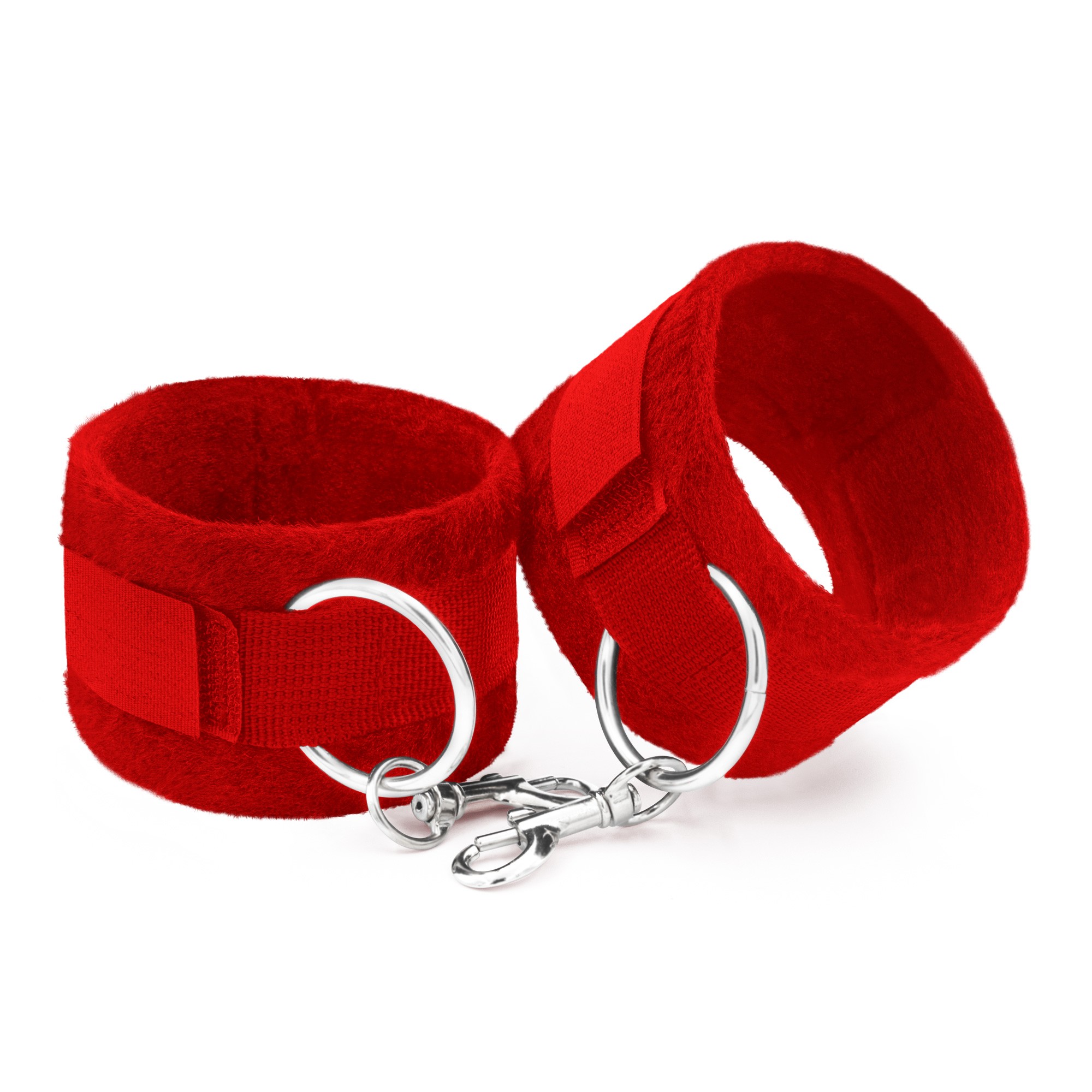 ESPOSAS DE VELCRO TOUGH LOVE CON CADENA DE 40CM EXTRA CRUSHIOUS ROJAS