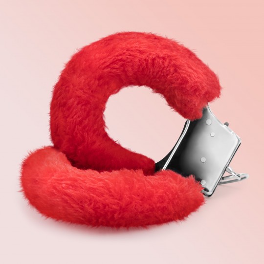 PACK DE 30 ALGEMAS DE PELUCHE LOVE CUFFS CRUSHIOUS VERMELHAS