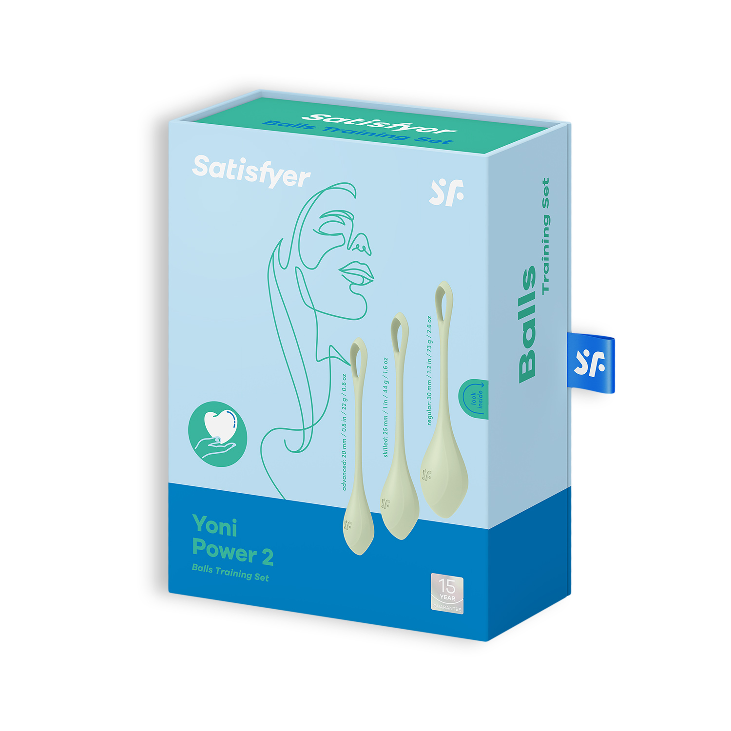 CONJUNTO DE 3 BOLAS KEGEL YONI POWER 2 SATISFYER VERDES