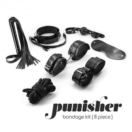 PACK DE 18 KIT BONDAGE PUNISHER COM 8 PEÇAS CRUSHIOUS