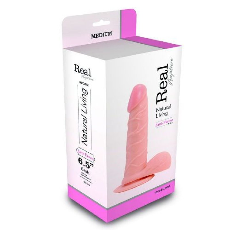 REALISTICO DILDO REALE RAPIMENTO TERRA SAPORE 6.5 &quot; BIANCO