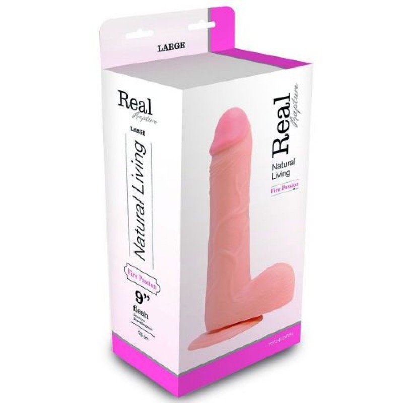 DILDO REALÍSTICO REAL RAPTURE FIRE PASSION 9&#039;&#039; BRANCO