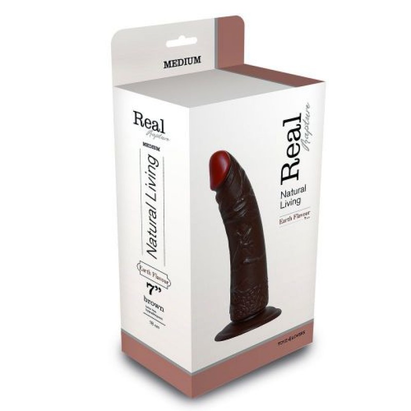 DILDO REALISTICO VERO RAPIMENTO TERRA SAPORE 7 &quot; NERO