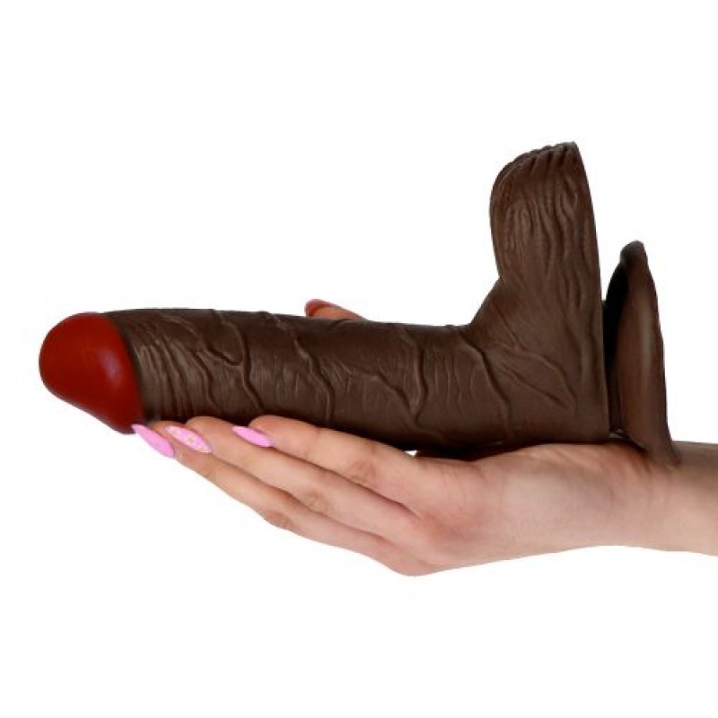 REALISTICO DILDO REALE RAPIMENTO TERRA SAPORE 7.5 &quot; NERO