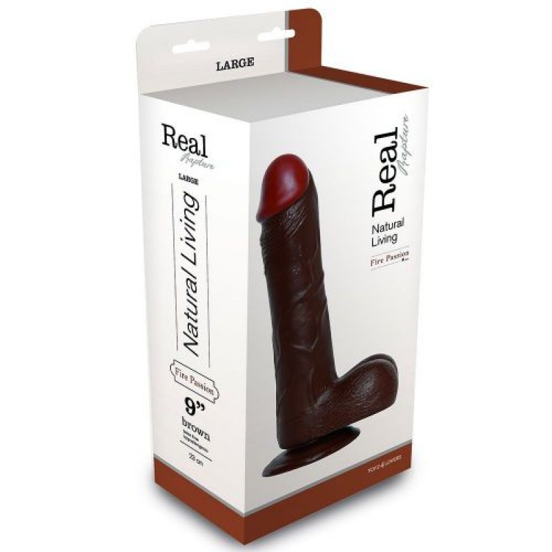 DILDO REALÍSTICO REAL RAPTURE FIRE PASSION 9&#039;&#039; NEGRO