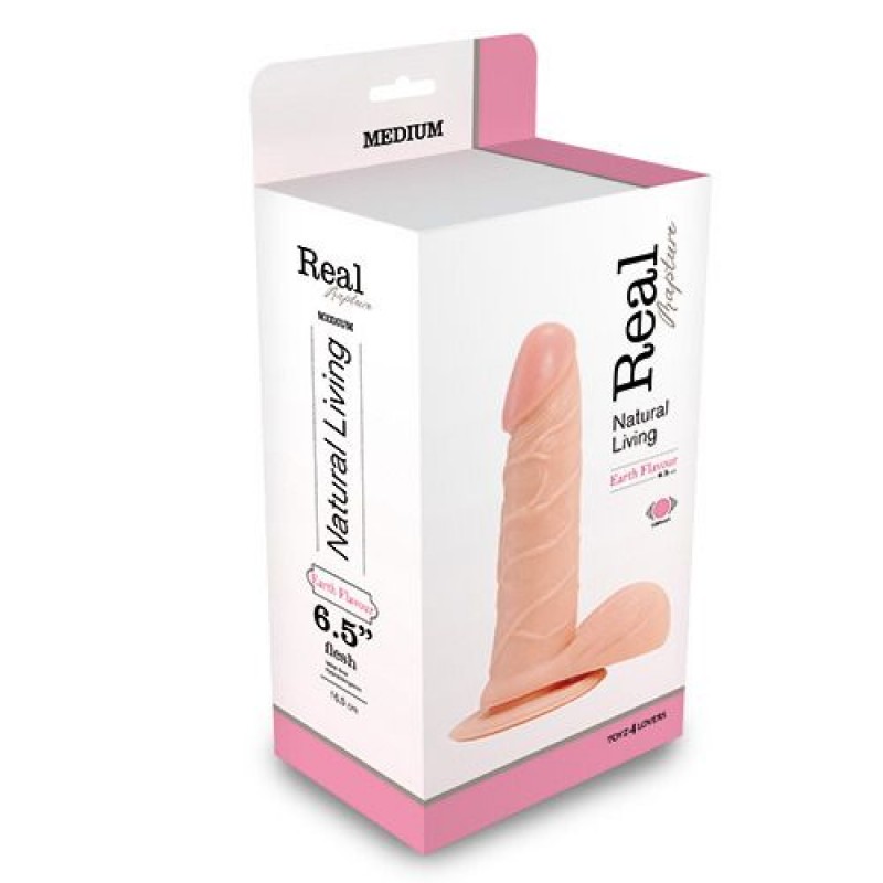 REALISTICO DILDO REALE RAPIMENTO TERRA SAPORE 6.5 &quot; BIANCO