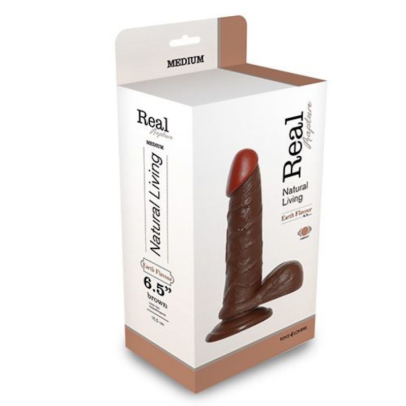 REALISTICO DILDO REALE RAPIMENTO TERRA SAPORE 6.5 &quot; NERO