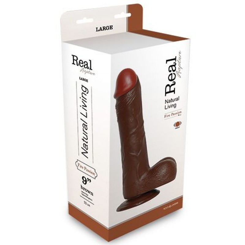 DILDO REALISTICO VERO RAPIMENTO FUOCO PASSIONE 9 &quot; NERO