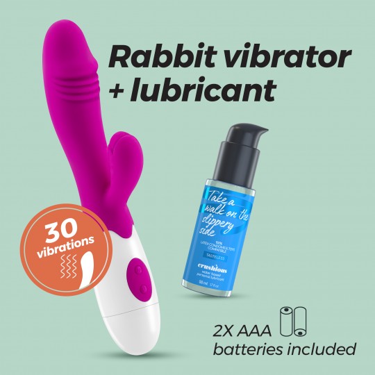 CRUSHIOUS LOLLIPOP RABBIT VIBRATOR WITH WATERBASED LUBRICANT INCLUDED