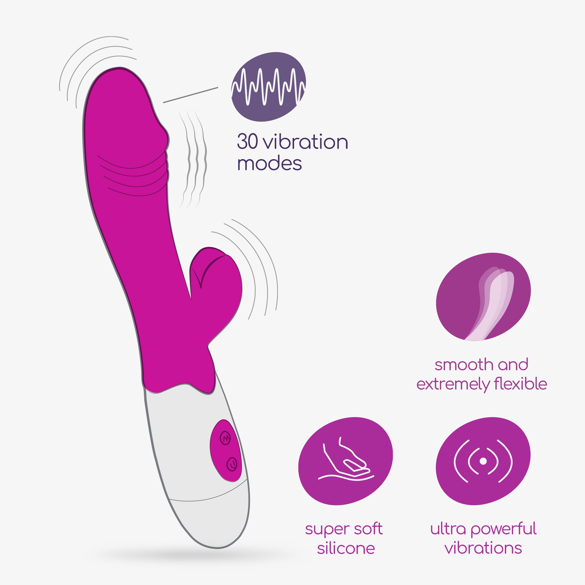 CRUSHIOUS LOLLIPOP RABBIT VIBRATOR WITH WATERBASED LUBRICANT INCLUDED