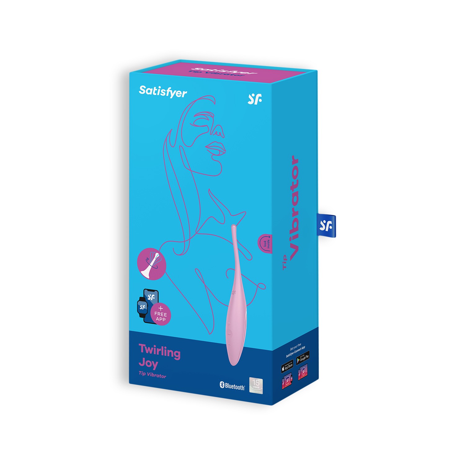 SATISFYER TWIRLING JOY VIBRATOR WITH APP PINK