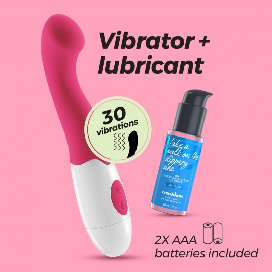 VIBRATORE TROLLIE CON LUBRIFICANTE A BASE D&#039;ACQUA INCLUSO CRUSHIOUS