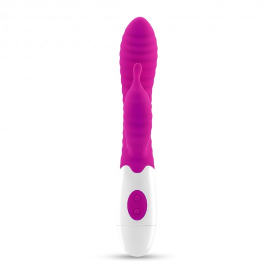 CRUSHIOUS GUMMIE RABBIT VIBRATOR PURPLE WITH WATERBASED LUBRICANT INCLUDED