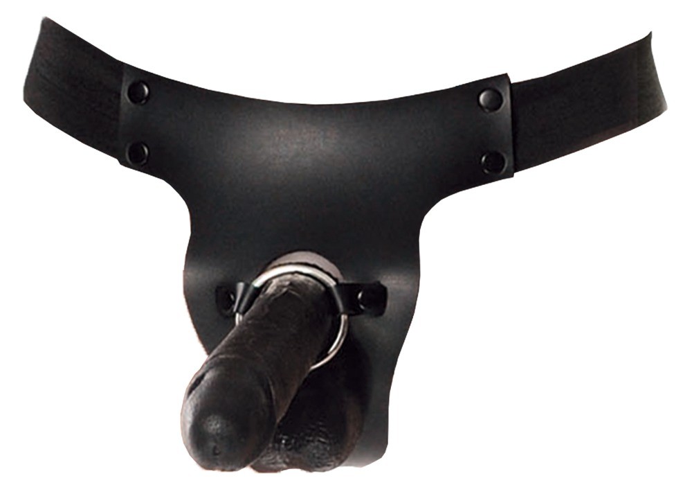 FETISH FANTASY SERIES 8&#039;&#039; MR. BIG HOLLOW STRAP-ON BLACK