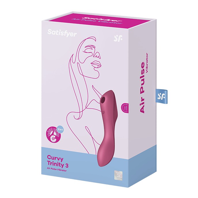 VIBRADOR CURVY TRINITY 3 SATISFYER VERMELHO