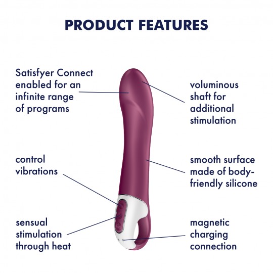 GRANDE VIBRATORE DI CALORE CON SATISFYER APP