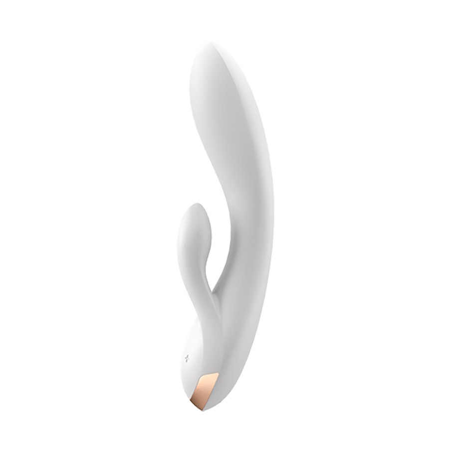 VIBRADOR DOUBLE FLEX COM APP SATISFYER BRANCO