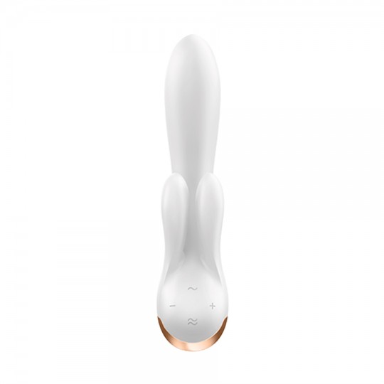 VIBRADOR DOUBLE FLEX CON APP SATISFYER BLANCO