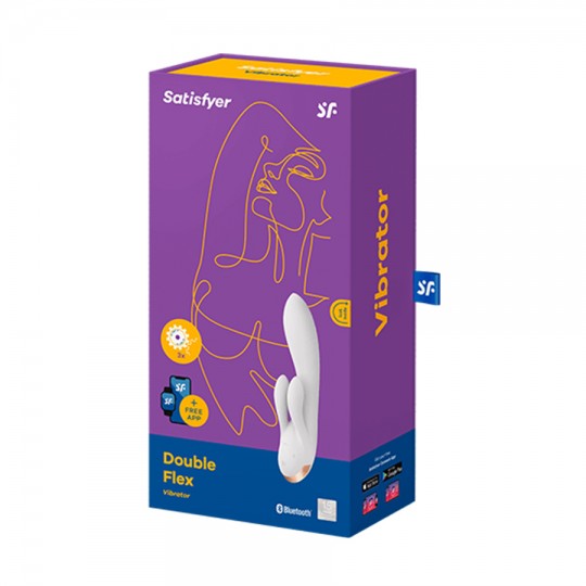 VIBRATORE DOPPIO FLEX CON APP SATISFYER BIANCO