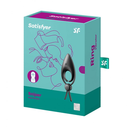 ANEL VIBRATÓRIO SNIPER SATISFYER PRETO