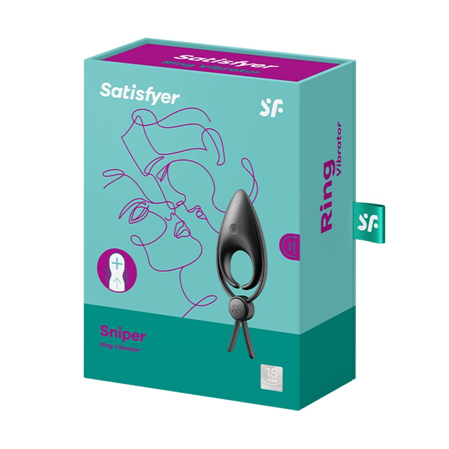 SATISFYER SNIPER VIBRATING RING BLACK