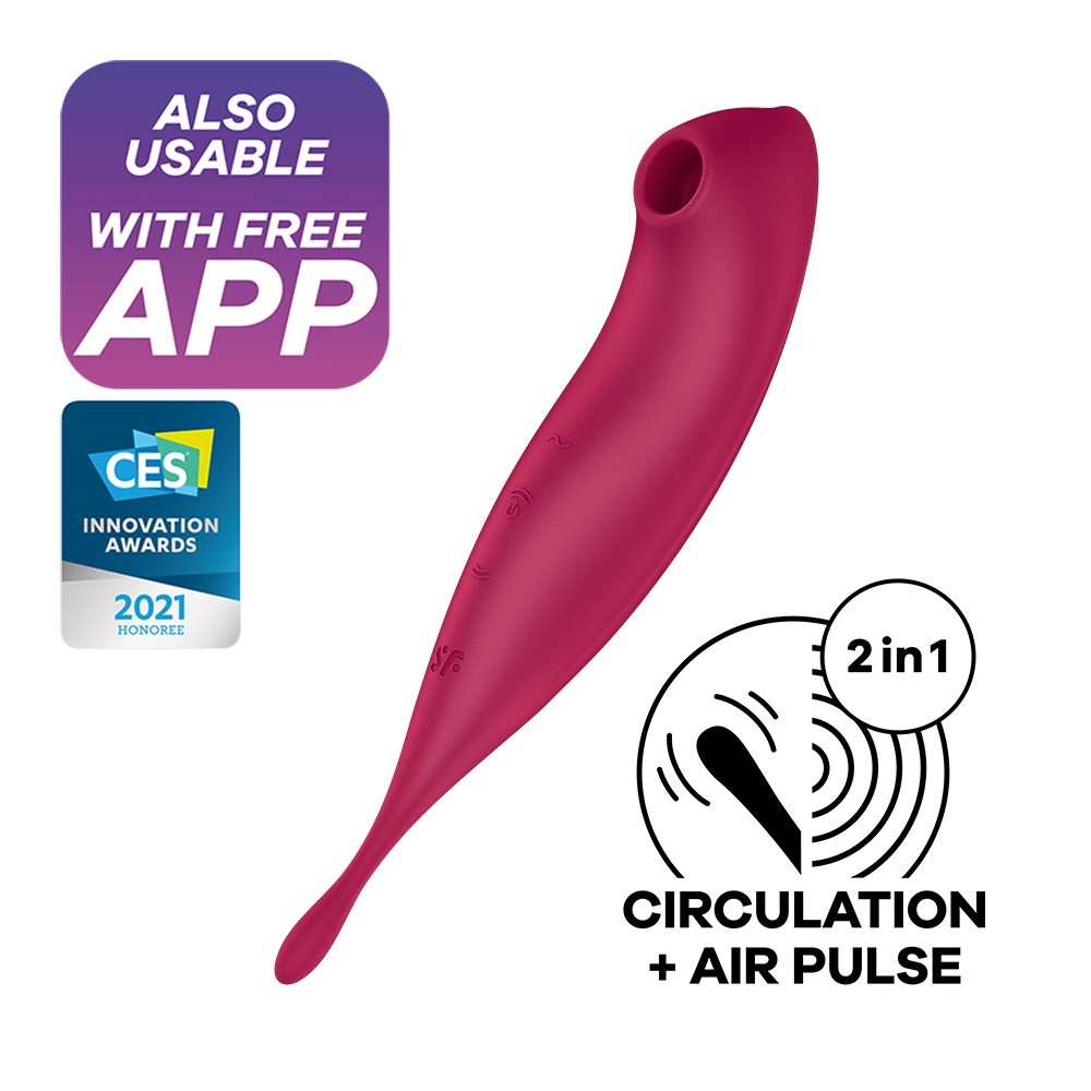 VIBRADOR TWIRLING PRO CON APLICACIÓN CONNECT ROJO