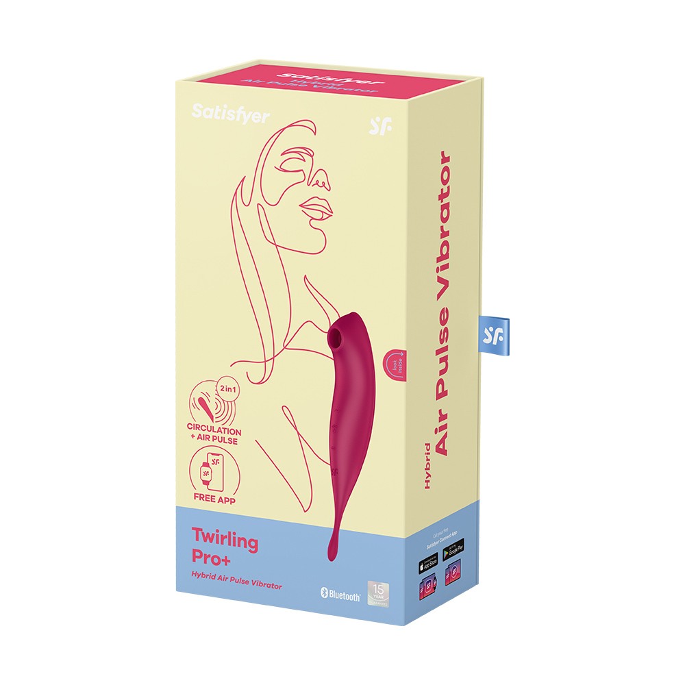 VIBRATORE TWIRLING PRO SATISFYER CON APP CONNECT ROSSO