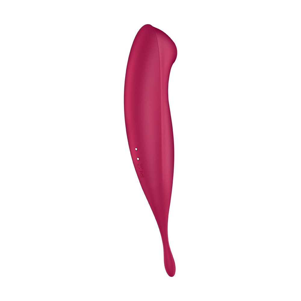 SATISFYER TWIRLING PRO VIBRATOR WITH CONNECT APP DARK RED