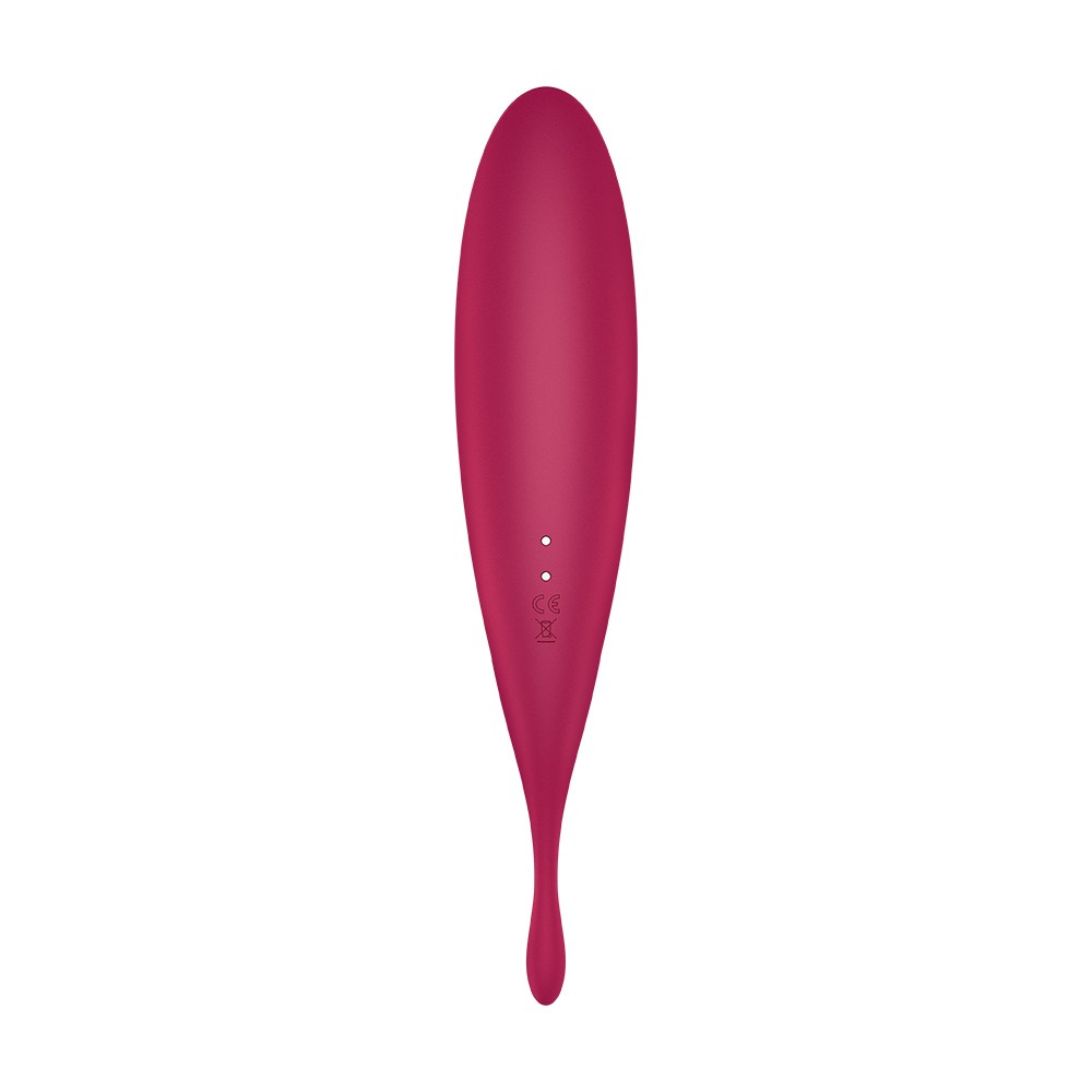 SATISFYER TWIRLING PRO VIBRATOR WITH CONNECT APP DARK RED