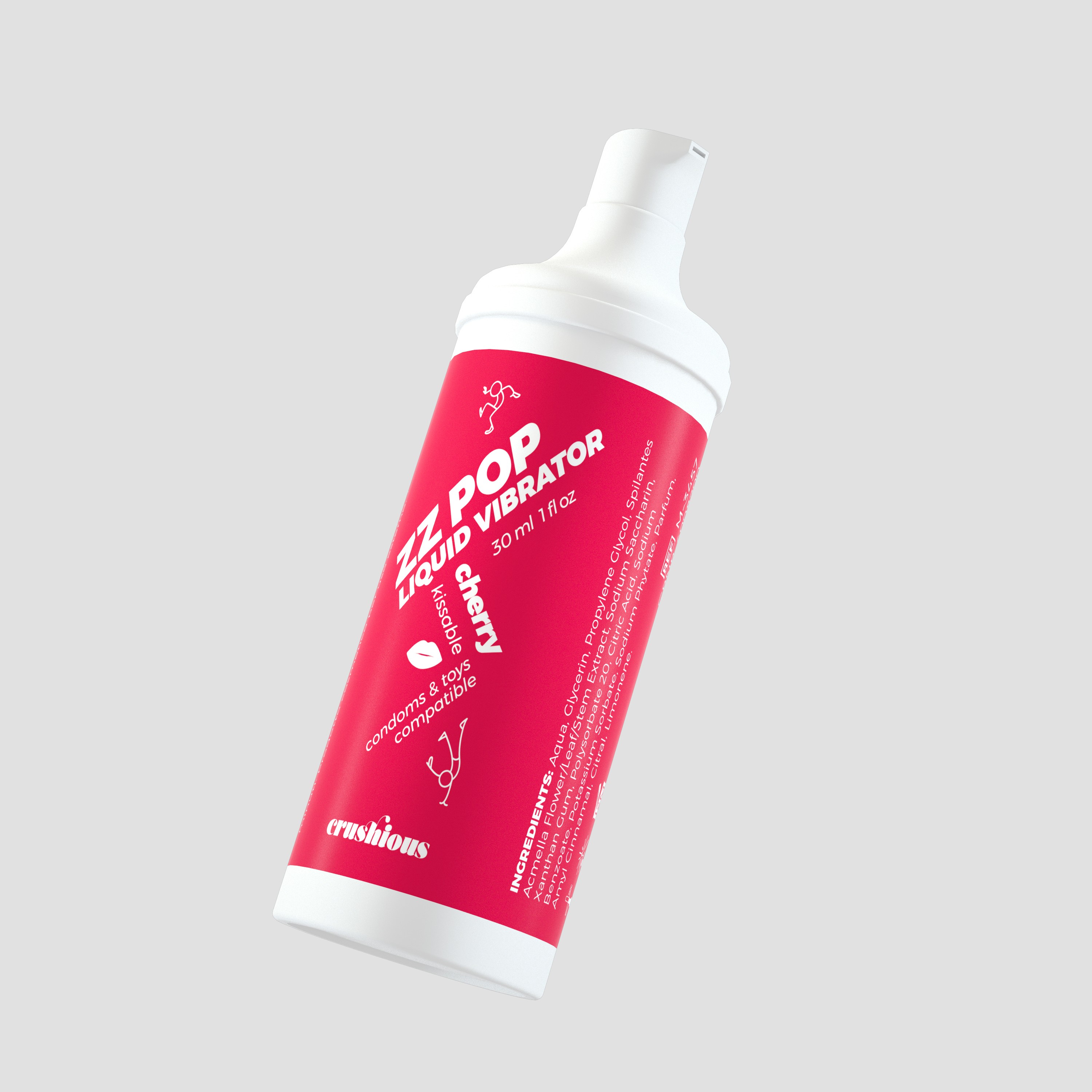 VIBRATORE LIQUIDO ZZ POP AROMATIZZATO ALLA CILIEGIA 30ML CRUSHIOUS