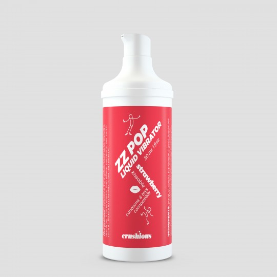 VIBRATORE LIQUIDO ZZ POP AROMATIZZATO ALLA FRAGOLA 30ML CRUSHIOUS