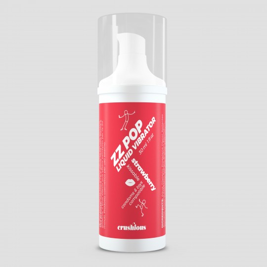 VIBRATORE LIQUIDO ZZ POP AROMATIZZATO ALLA FRAGOLA 30ML CRUSHIOUS