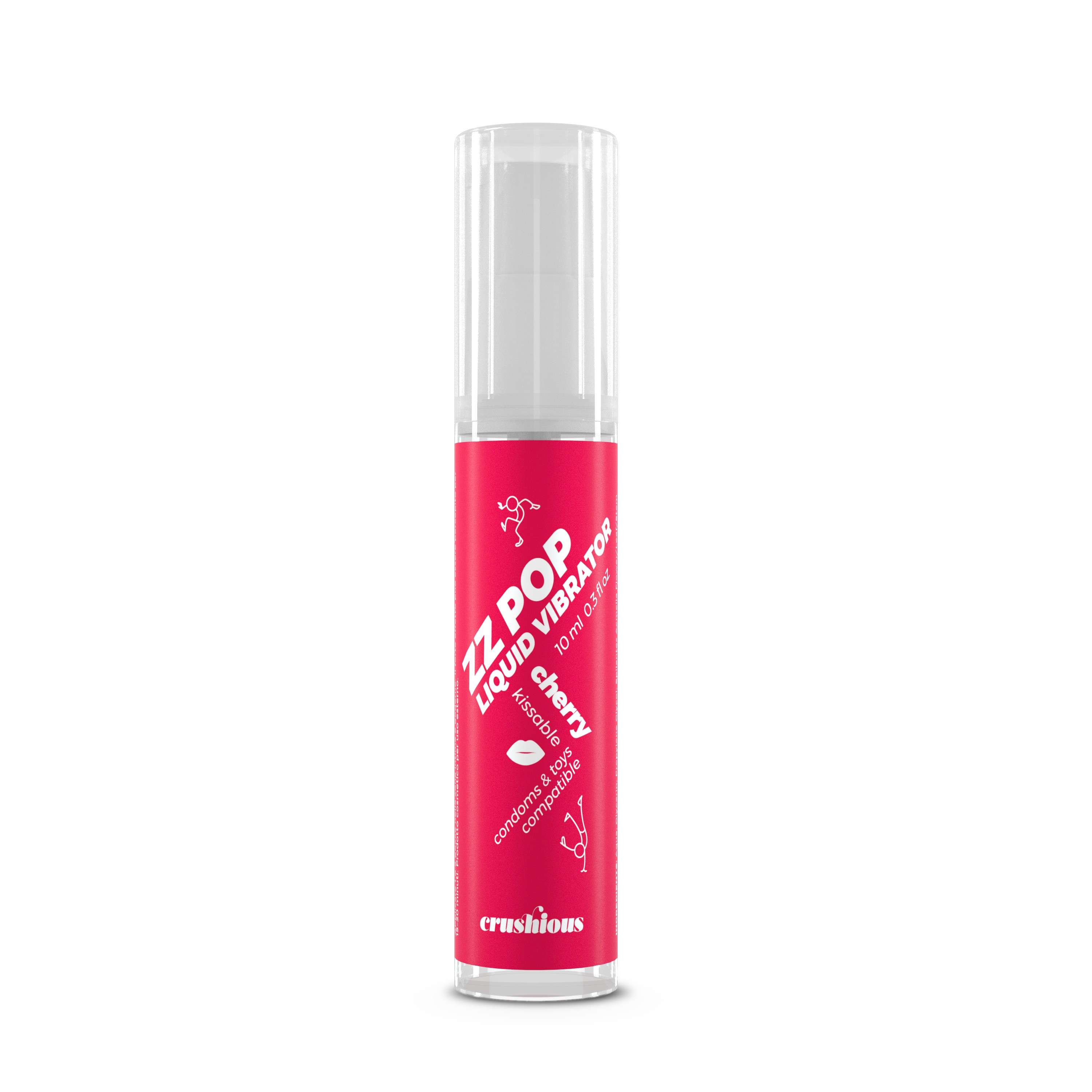 VIBRATORE LIQUIDO ZZ POP AROMATIZZATO ALLA CILIEGIA 10ML CRUSHIOUS