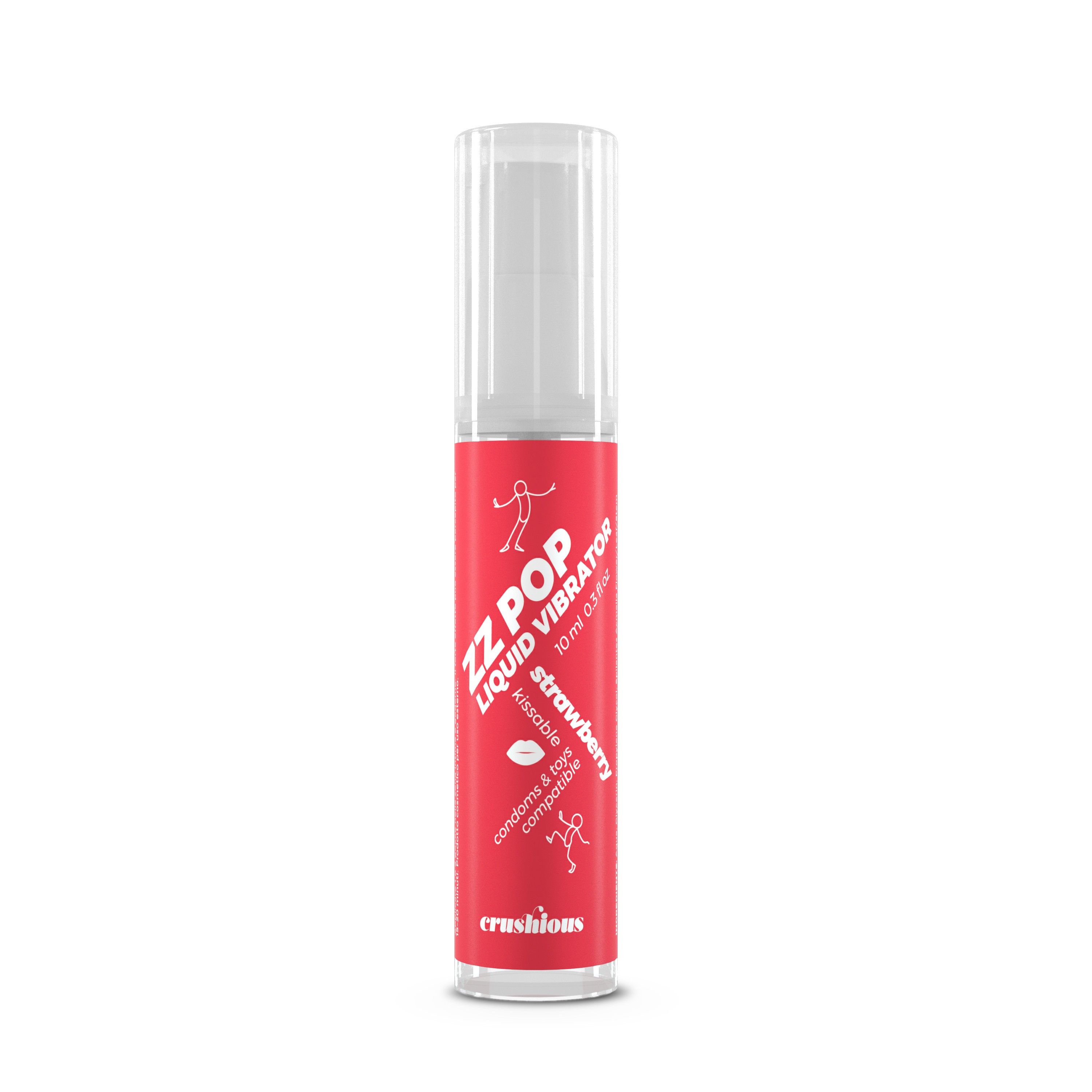 VIBRATORE LIQUIDO ZZ POP AROMATIZZATO ALLA FRAGOLA 10ML CRUSHIOUS