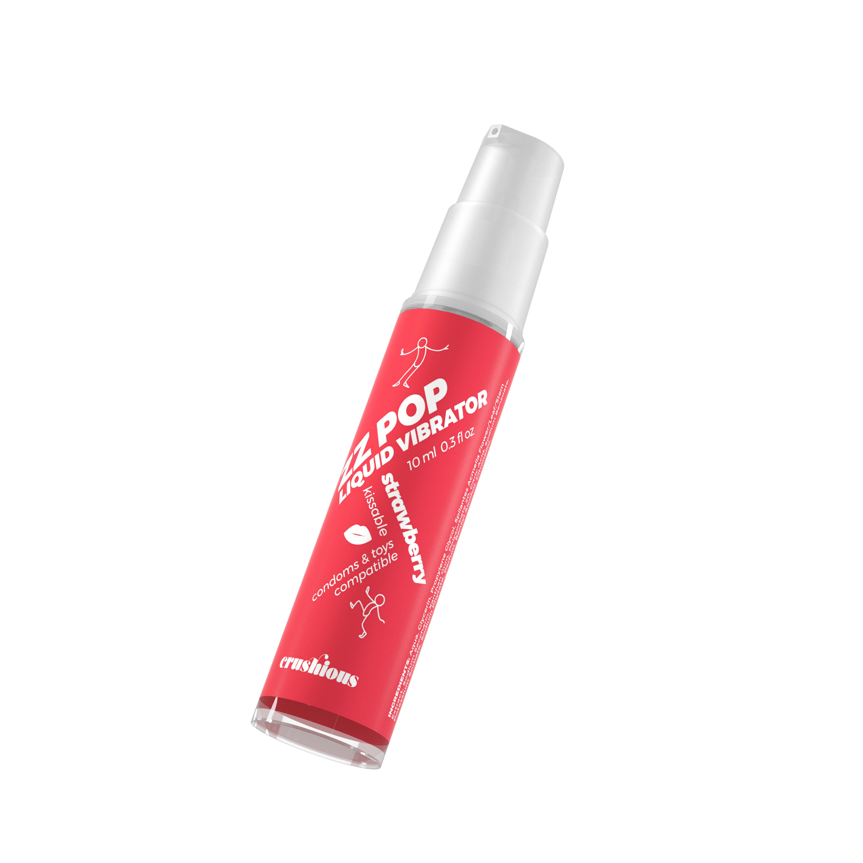 VIBRATORE LIQUIDO ZZ POP AROMATIZZATO ALLA FRAGOLA 10ML CRUSHIOUS