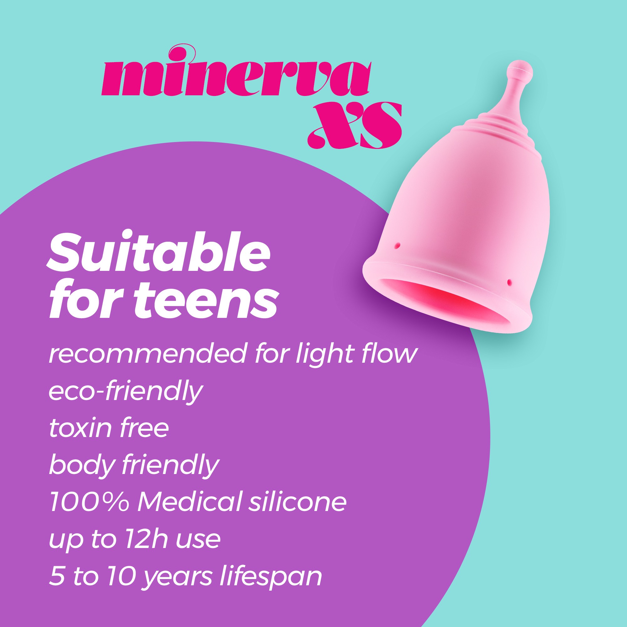 COPO MENSTRUAL MINERVA XS COM BOLSA CRUSHIOUS