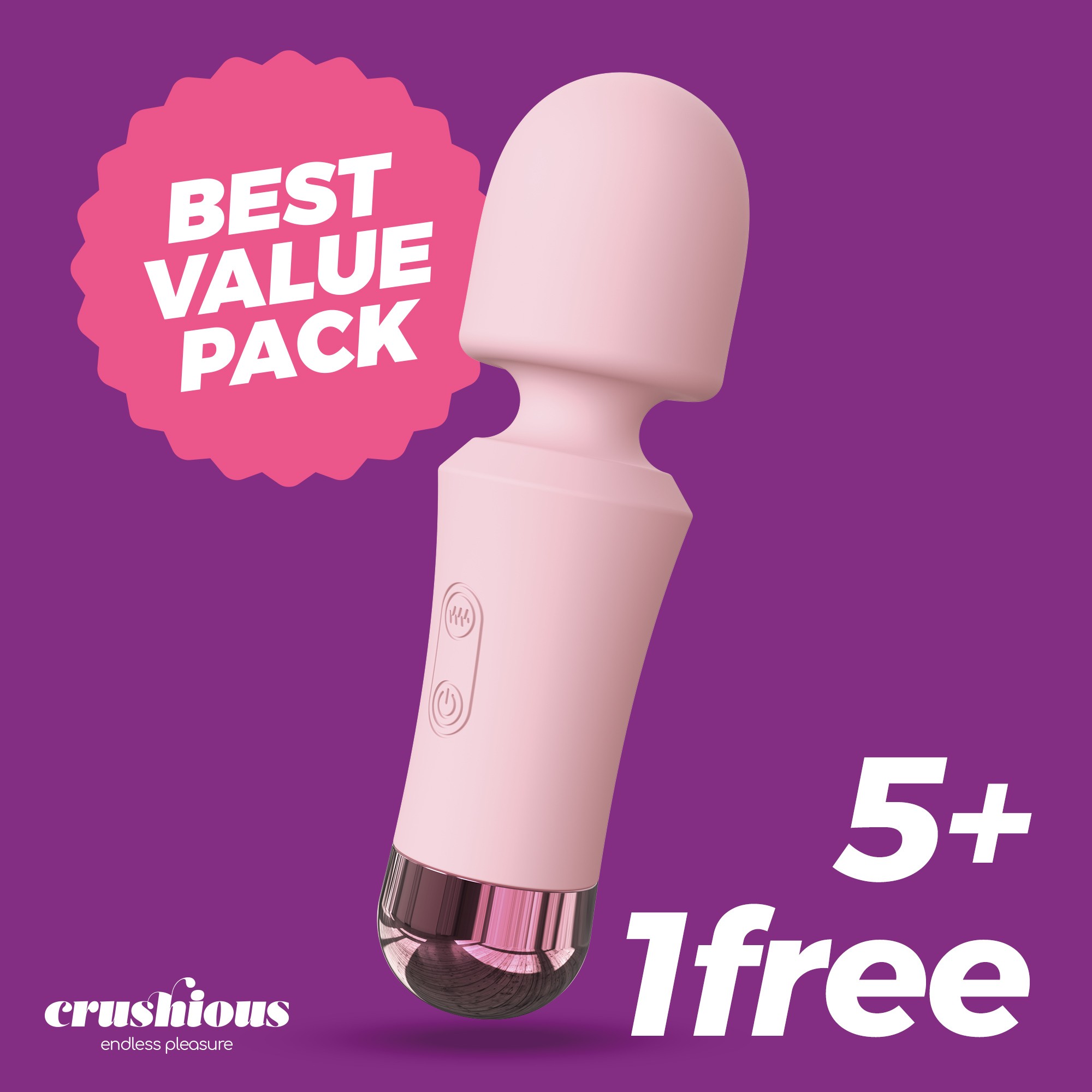 5 + 1 GRATUITO WANDA MINI VARITA RECARGABLE ROSA CRUSHIOUS