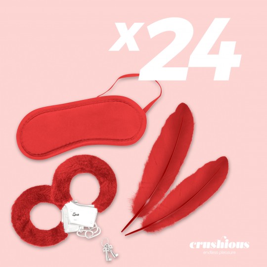 CONFEZIONE DA 24 KIT BONDAGE LOVER&#039;S DREAM CRUSHIOUS ROSSO