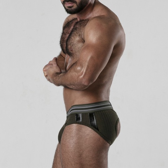 CUECA BACKROOM BOTTOMLESS LOCKER GEAR CAQUI