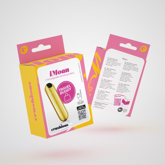 5 + 1 FREE CRUSHIOUS IMOAN RECHARGEABLE VIBRATING BULLET GOLDEN