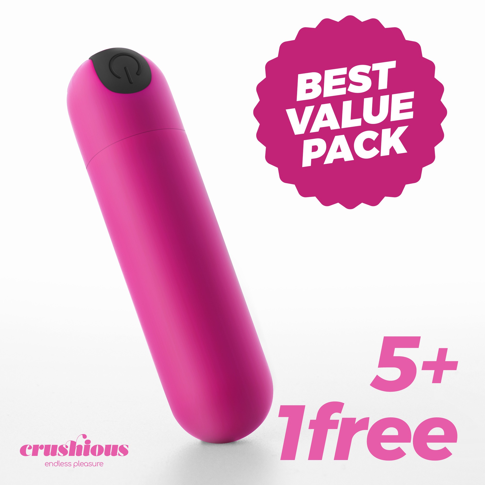 5 + 1 GRATUIT IMOAN BALLE VIBRANTE RECHARGEABLE ROSE CRUSHIOUS