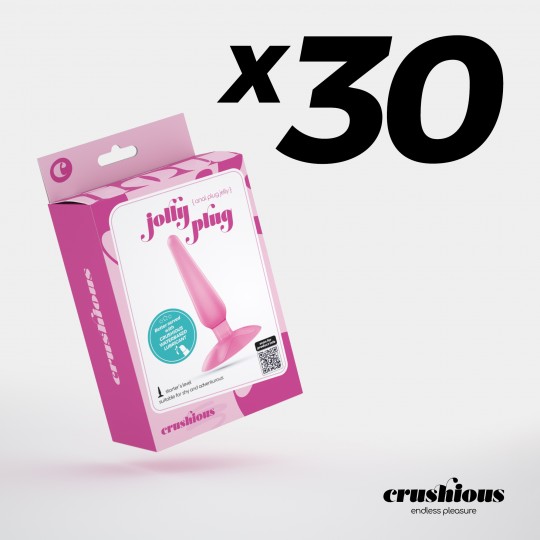 PACK DE 30 PLUG ANAL JOLLY PLUG ROSE CRUSHIOUS