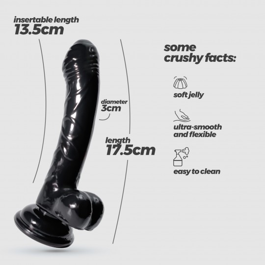 HUDINI DILDO ANAL JELLY NEGRO CRUSHIOUS