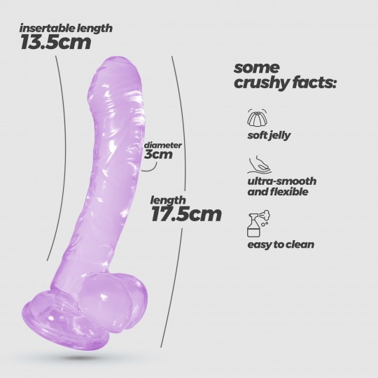 HUDINI DILDO ANAL JELLY MORADO CRUSHIOUS