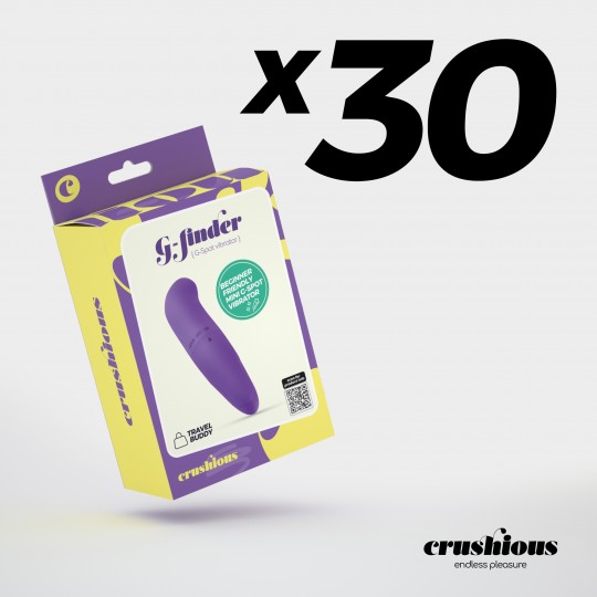 PACK DE 30 MINI MASSAJADOR G-FINDER ROXO CRUSHIOUS