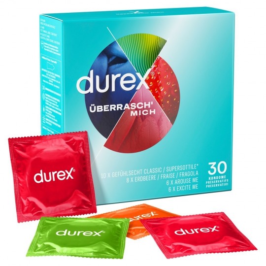 DUREX PACK ÜBERRASCH´ MICH CONDOMS WITH 30 PIECE